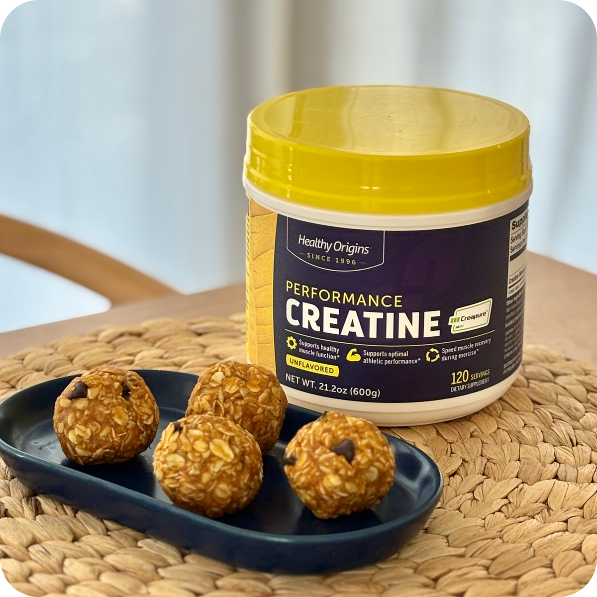 No-Bake Pumpkin Peanut Butter Energy Bites with Creatine