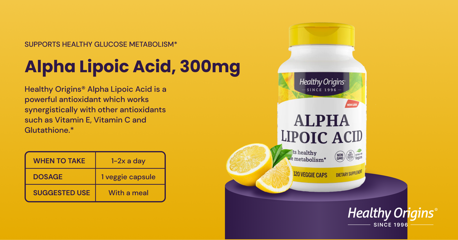 Healthy Origins Alpha Lipoic Acid, 300mg Healthy Origins Healthy Origins Alpha Lipoic Acid, 300mg Healthy Origins