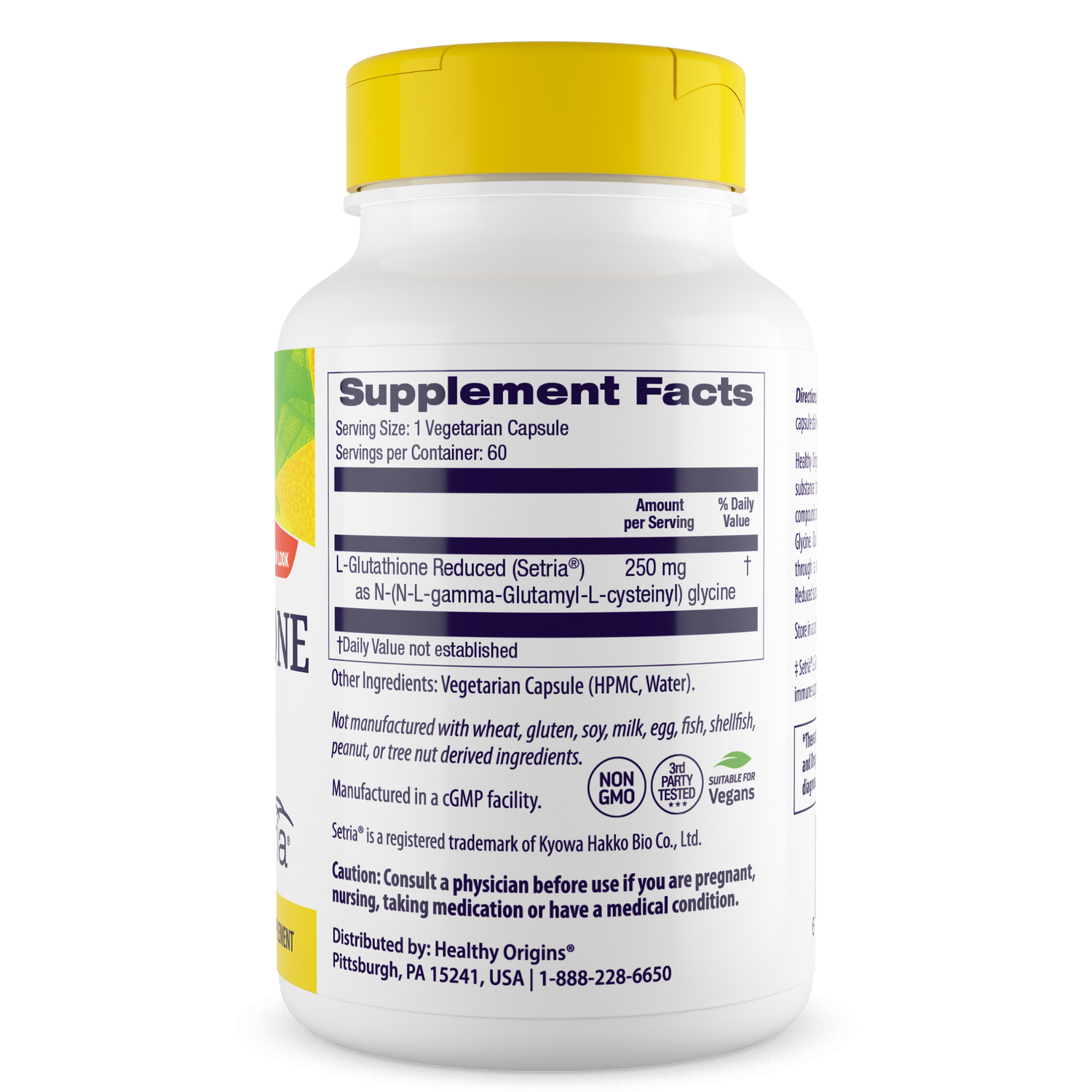 Healthy Origins L-Glutathione (Setria) 500mg "reduced" Healthy Origins Healthy Origins L-Glutathione (Setria) 500mg "reduced" Healthy Origins