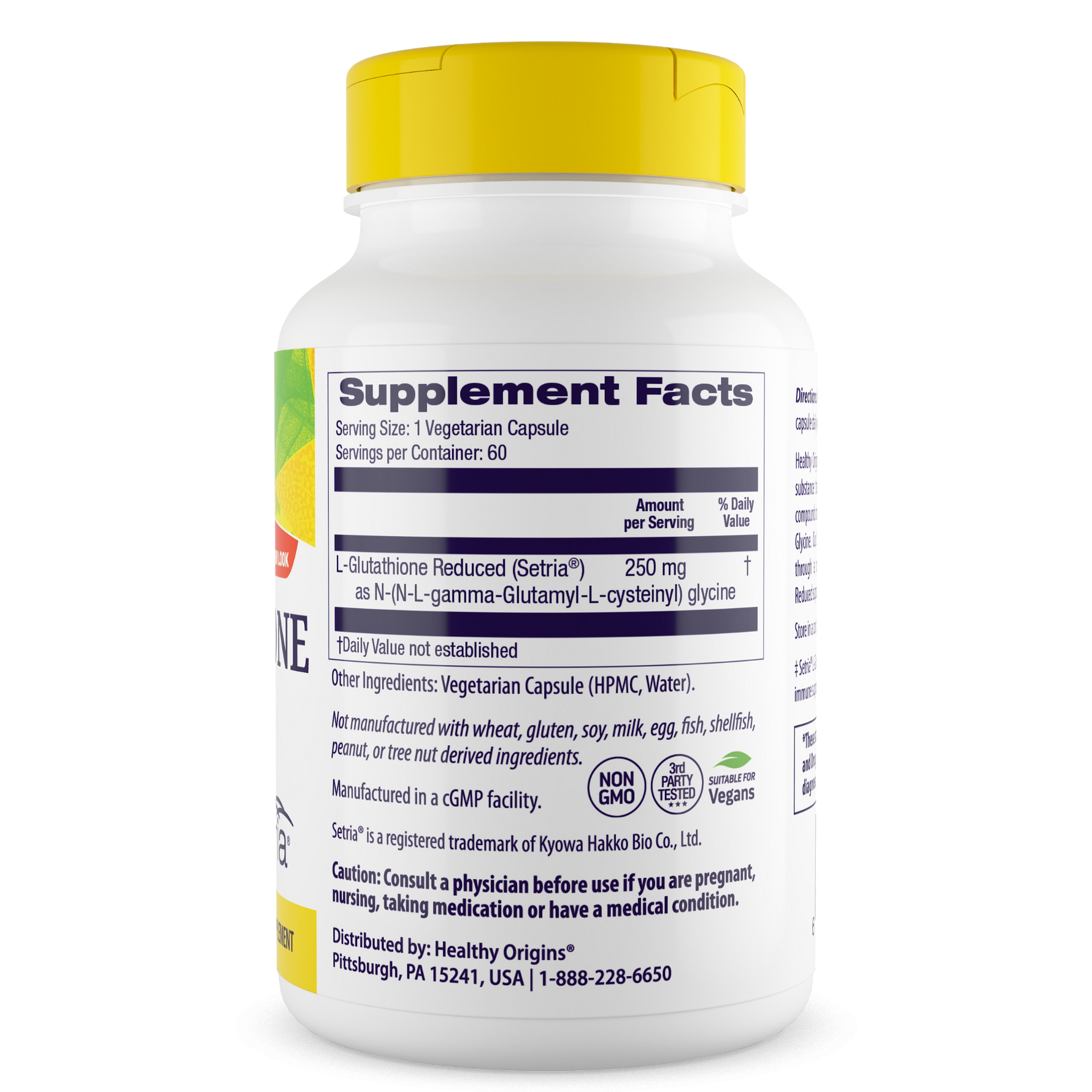 Bandini High Strength Glutathione 250mg Capsules - Setria L-Glutathione, 60 Capsules, Vegan Glutathione Liposomal Bandini High Strength Glutathione 250mg Capsules - Setria L-Glutathione, 60 Capsules, Vegan Glutathione Liposomal