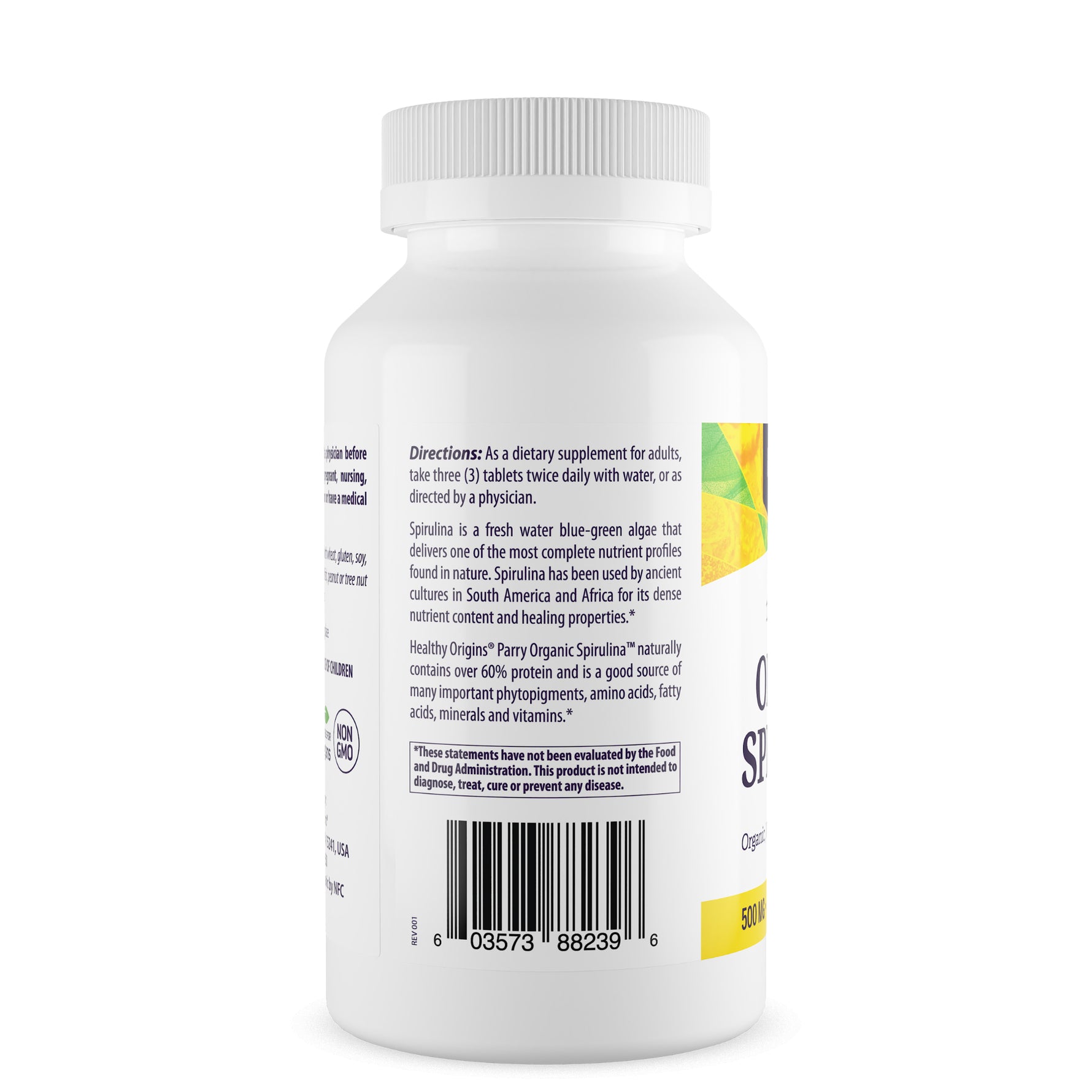 Healthy Origins® Spirulina 500mg (Organic) – Healthy Origins